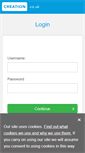 Mobile Screenshot of myaccount.creation.co.uk