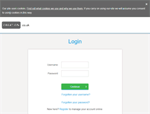 Tablet Screenshot of myaccount.creation.co.uk